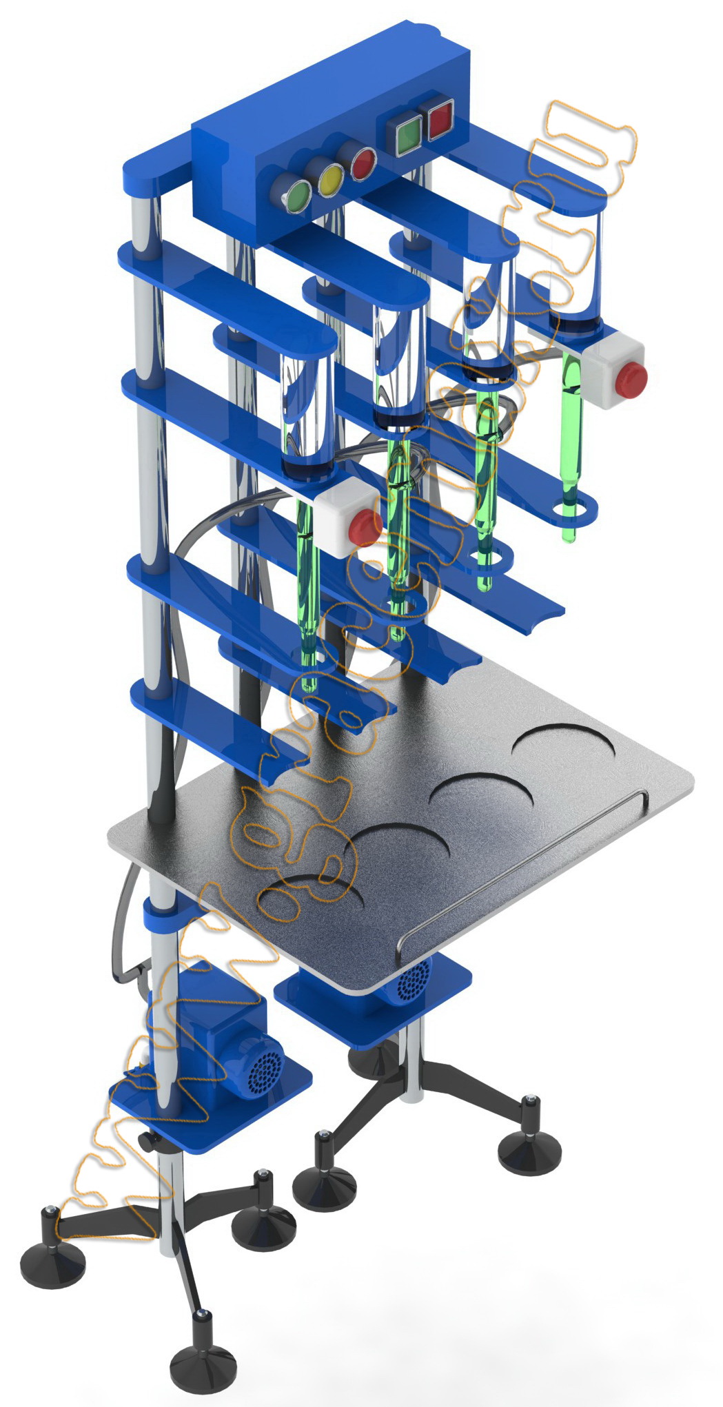 Полуавтомат розлива в ПЭТ бутылки (3D модель)